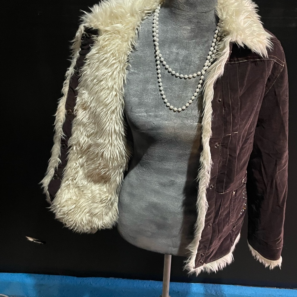Limited Too brown cordoned w/ fur inside